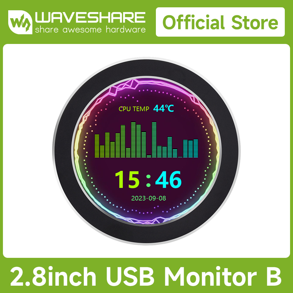 Cpu Cooler - Monitor USB Waveshare 2.1 / 2.8