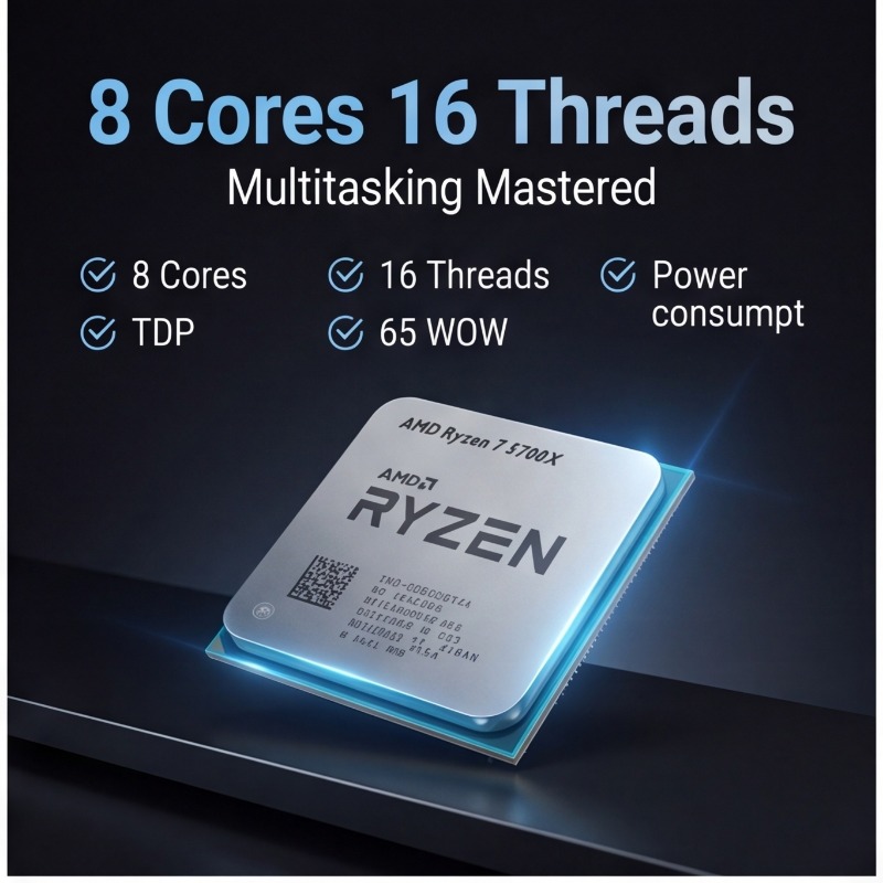 Cpu Fan - Processador AMD Ryzen 7 5700X 8-Core