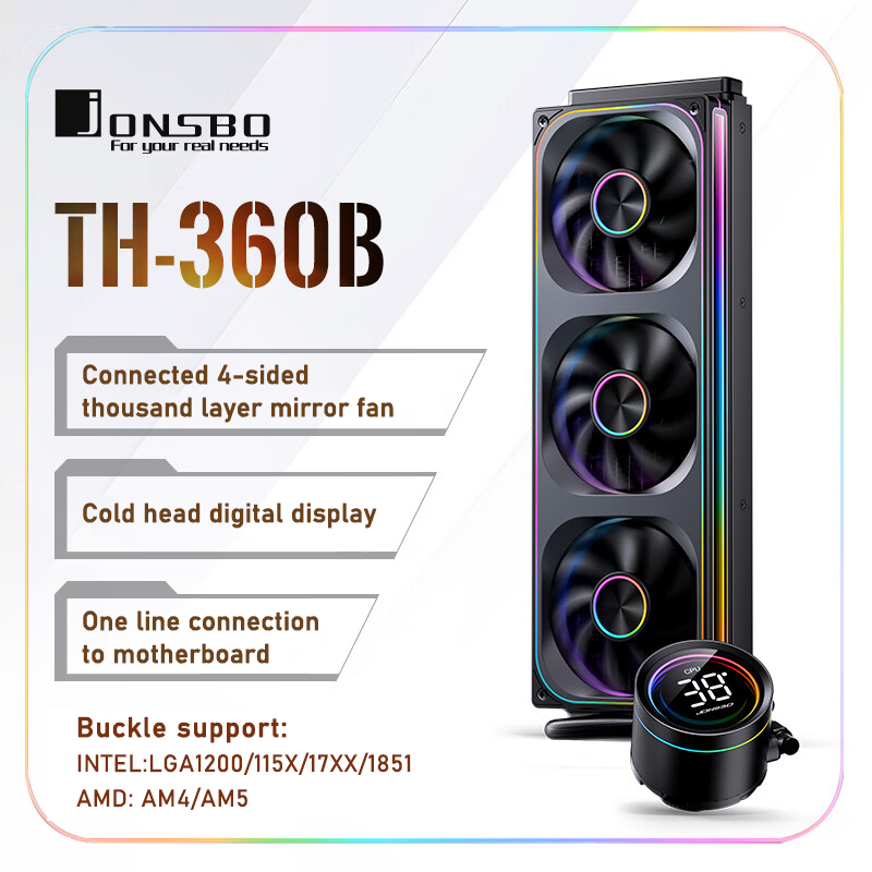 Aio Liquid Cooler - Jonsbo TH-360 AIO CPU Refrigeração líquida
