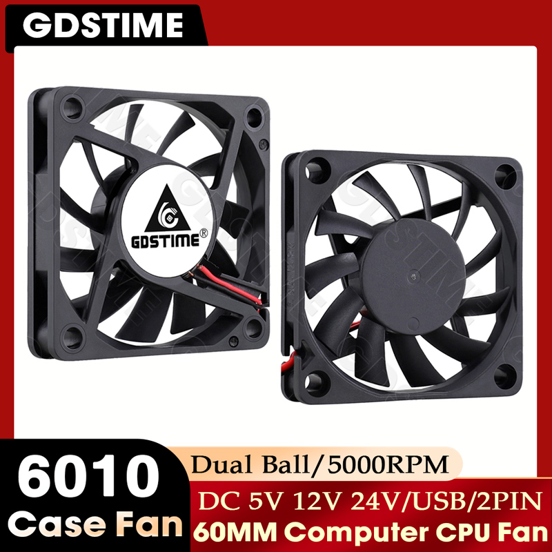 Gpu Cooler - Ventilador GDSTIME 60mm 24V 12V, Cooler