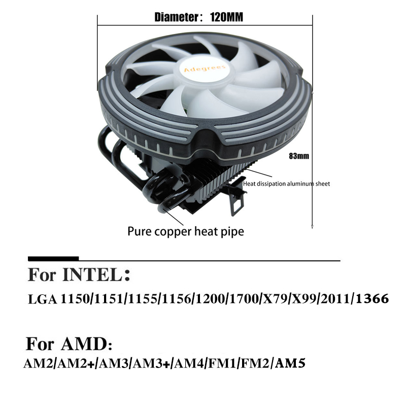 Cooler de CPU RGB com 4 tubos  - Cpu Heatsink avaliação e preço