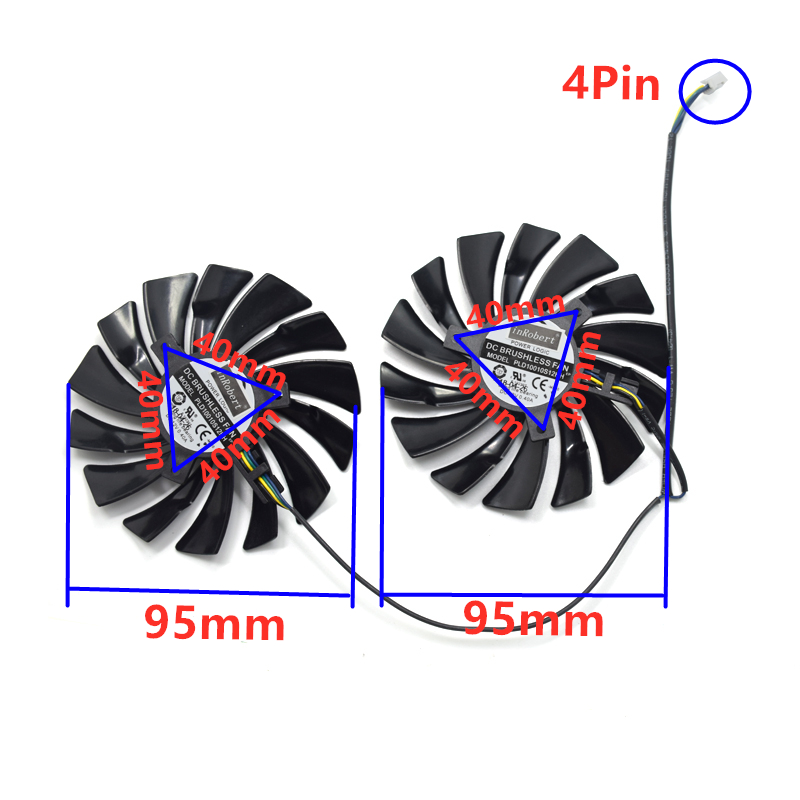 2Pcs 95mm PLD10010S12HH Ventil - Cpu Fan avaliação e preço