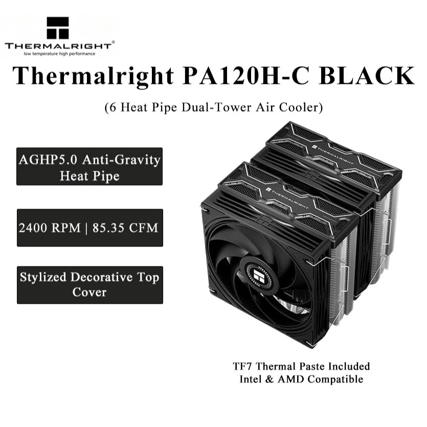 Thermalright PA120H‑C BLACK Co - Cpu Heatsink avaliação e preço