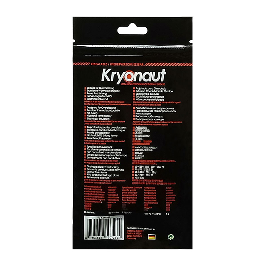 Pasta térmica grizzly kryonaut - Thermal Paste avaliação e preço
